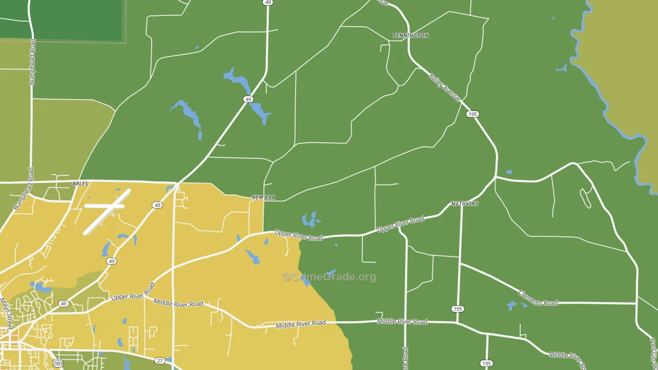 New Era, GA Map of Drug-Related Crime Rates