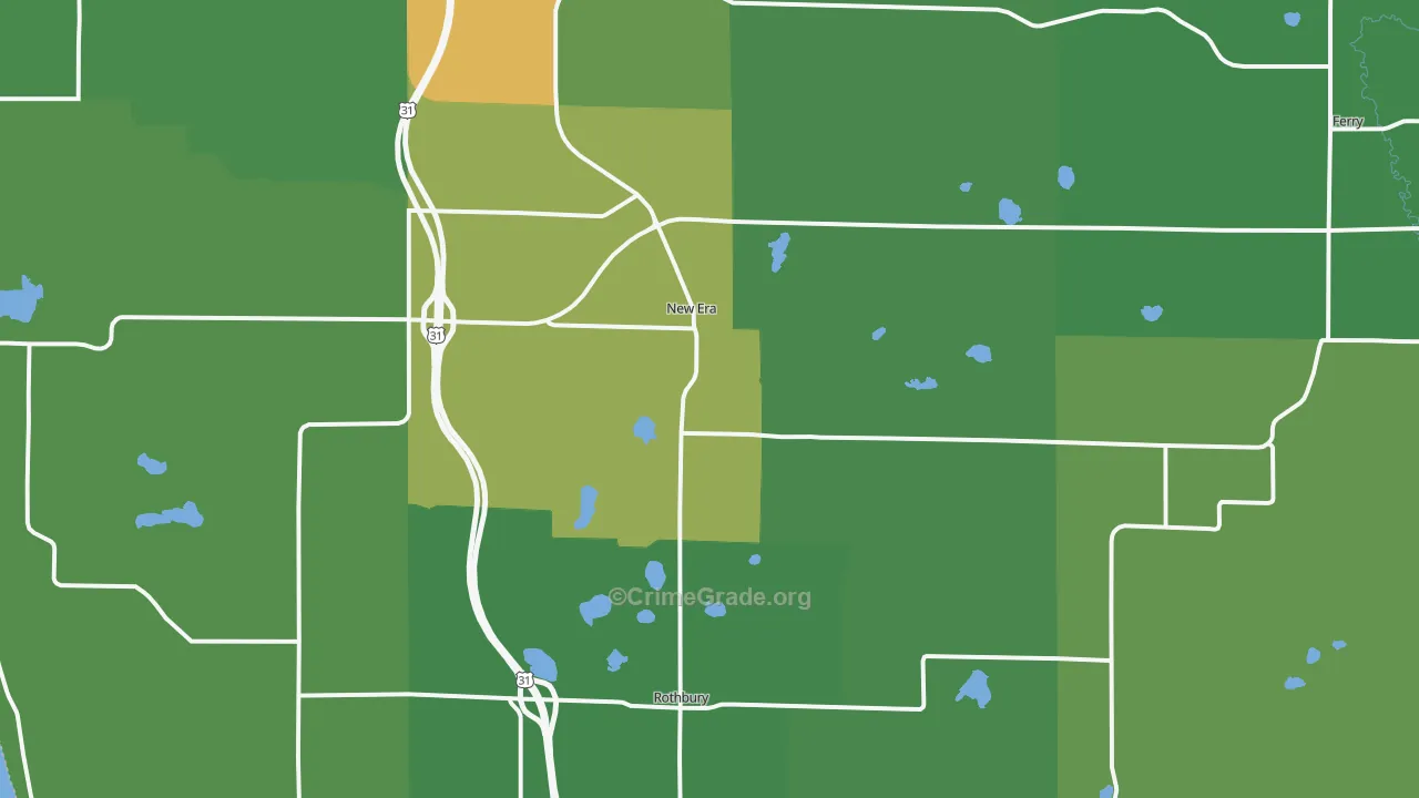 New Era, MI Map of Drug-Related Crime Rates