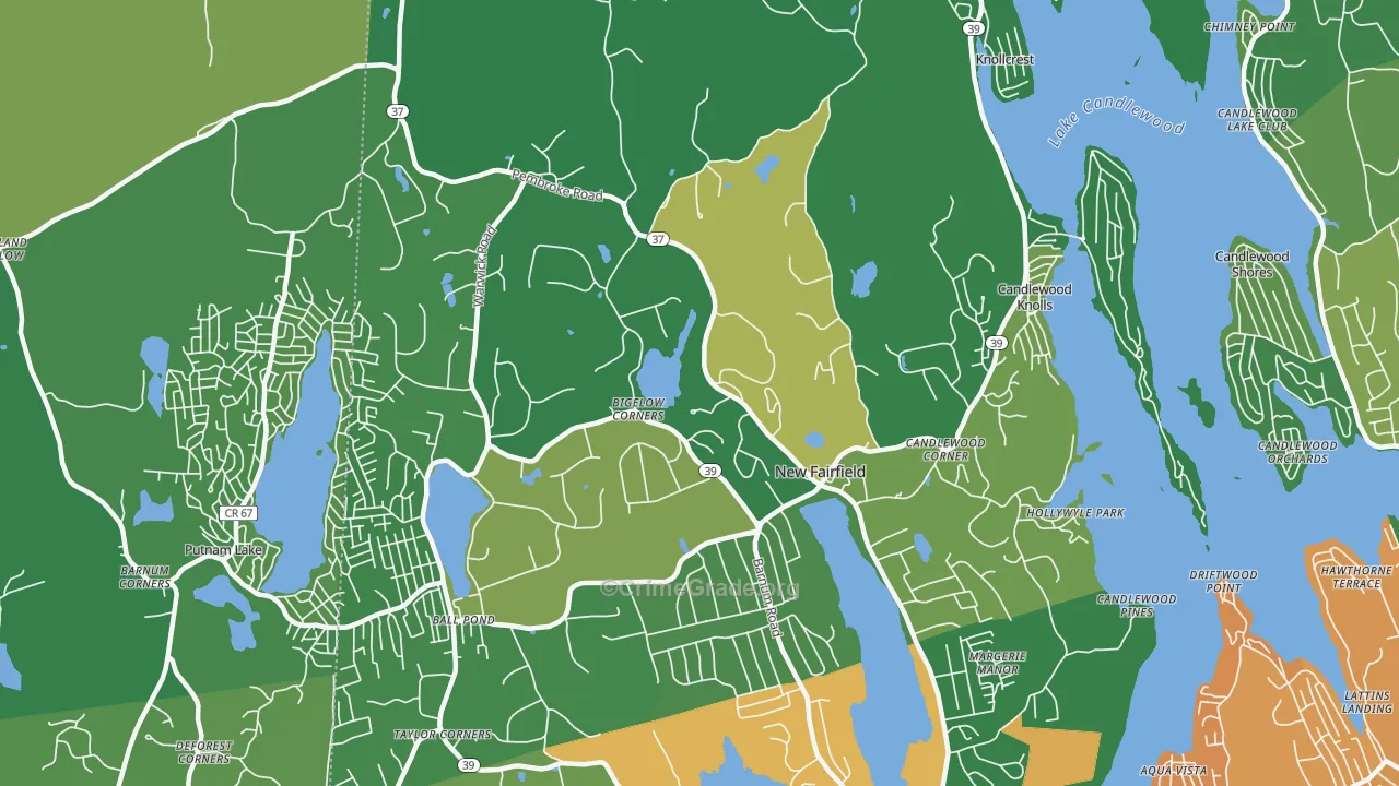 New Fairfield, CT Map of Drug-Related Crime Rates