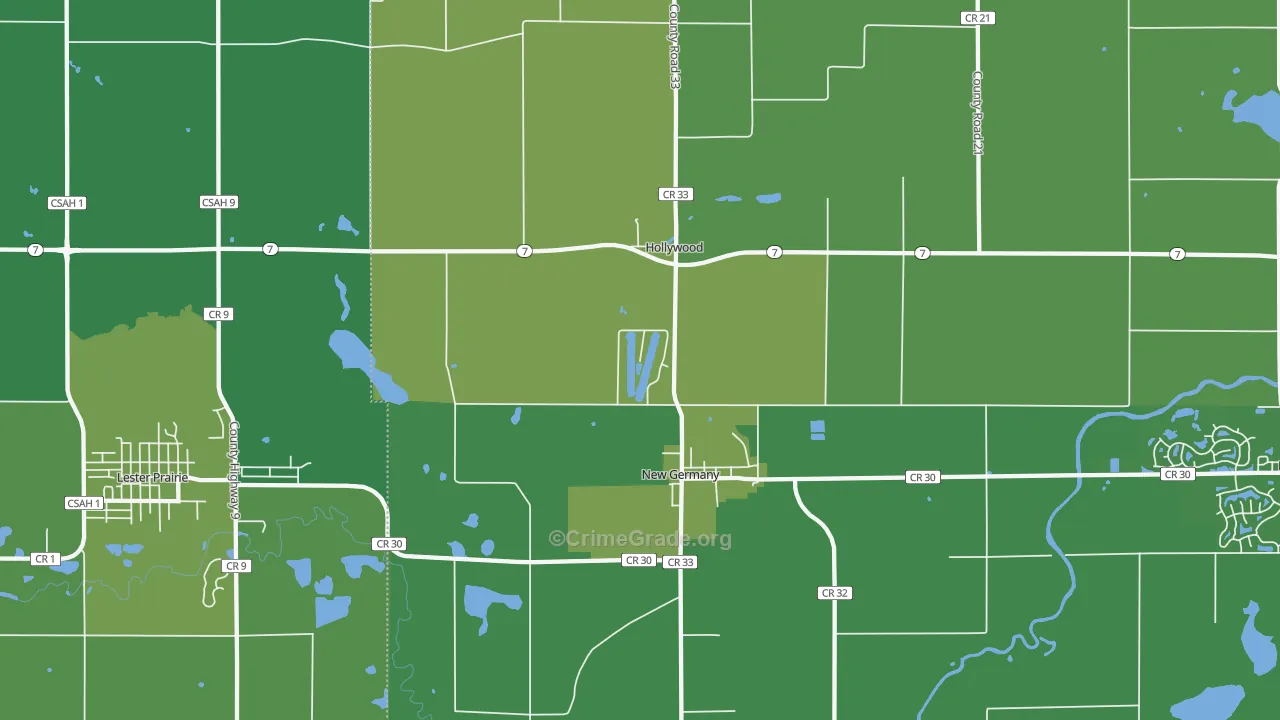 New Germany, MN Map of Drug-Related Crime Rates