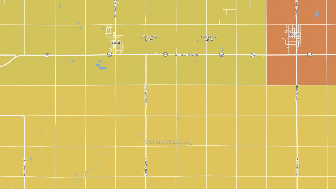 New Gottland, KS Map of Drug-Related Crime Rates