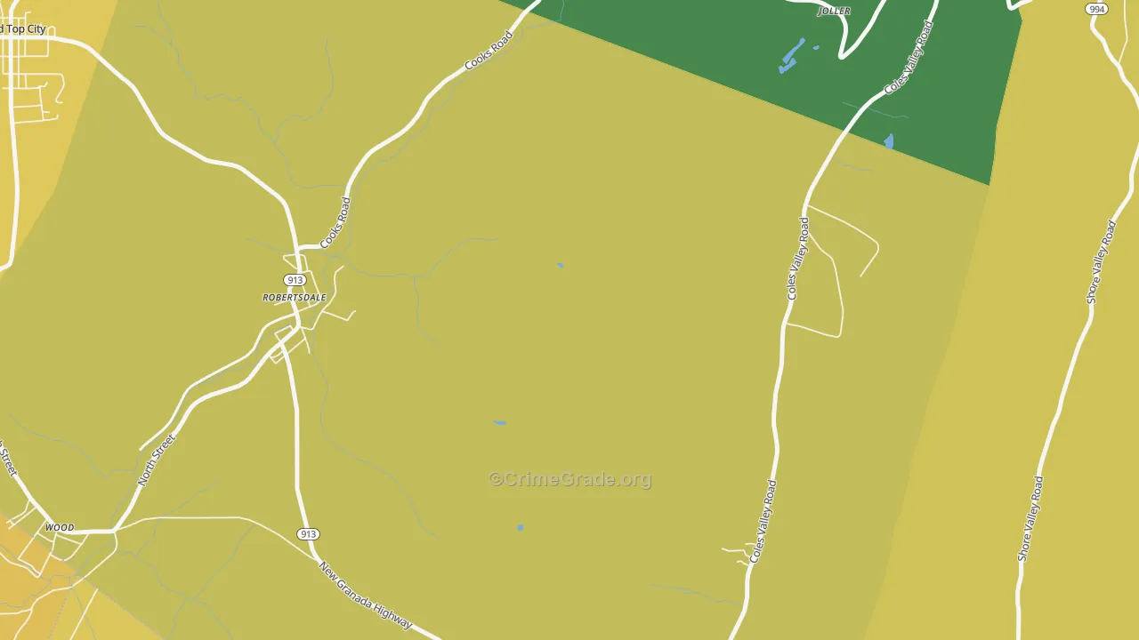 New Grenada, PA Map of Drug-Related Crime Rates