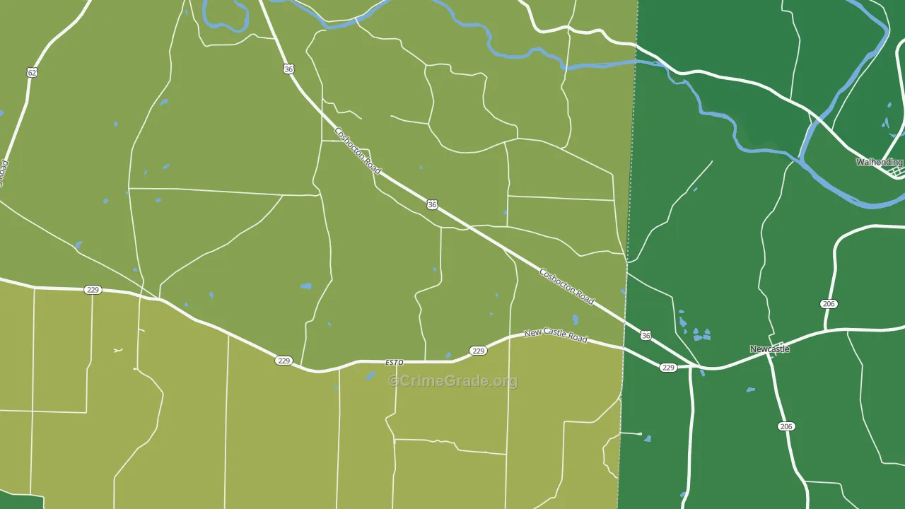 New Guilford, OH Map of Drug-Related Crime Rates