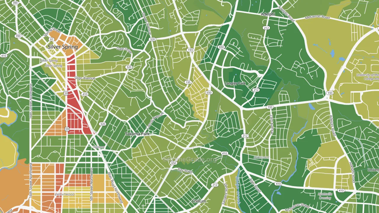 New Hampshire Gardens, Takoma Park, MD Map of Drug-Related Crime Rates
