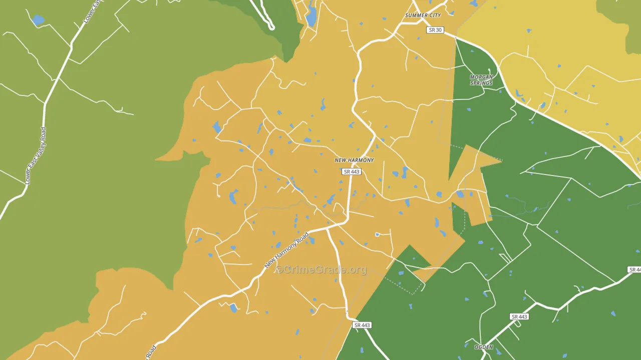 New Harmony, TN Map of Drug-Related Crime Rates