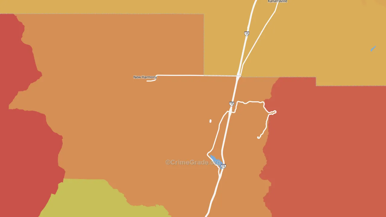 New Harmony, UT Map of Drug-Related Crime Rates