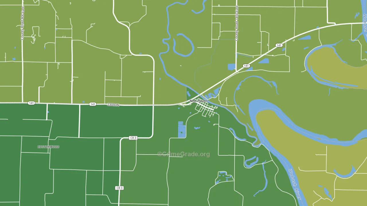 New Haven, IL Map of Drug-Related Crime Rates