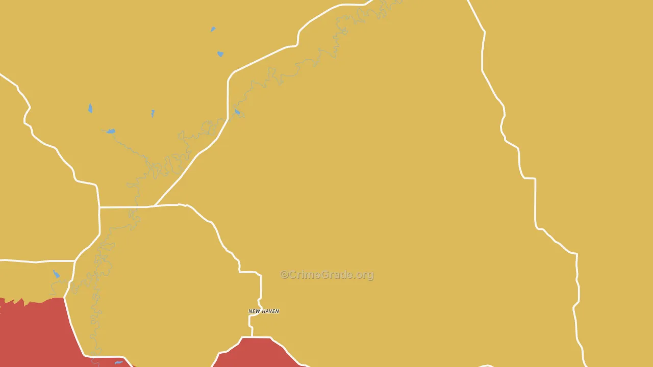 New Haven, WY Map of Drug-Related Crime Rates