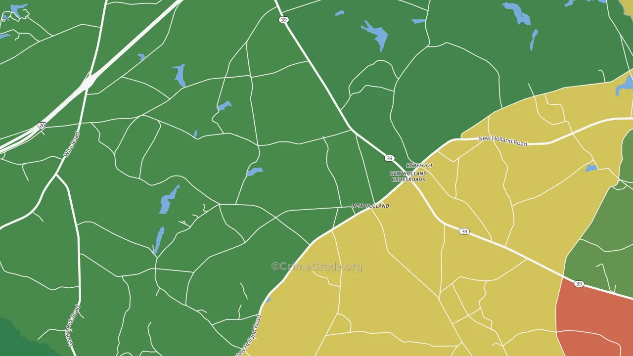 New Holland Crossroads, SC Map of Drug-Related Crime Rates