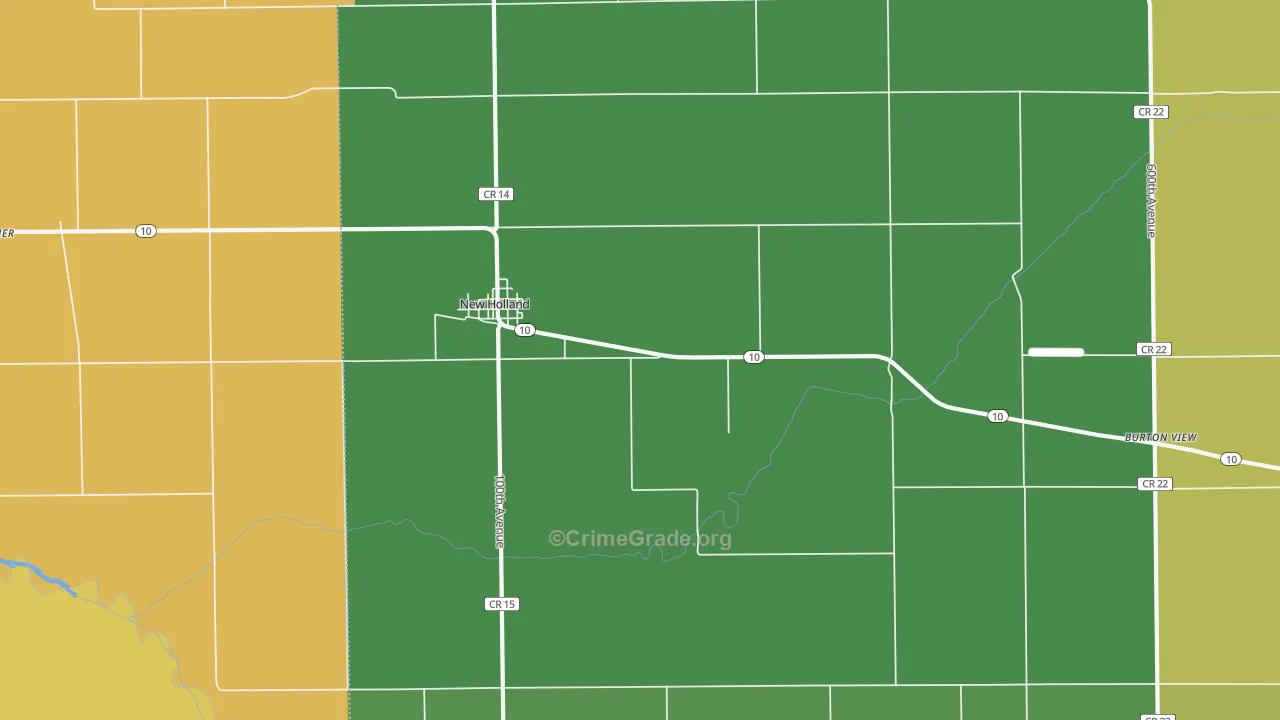 New Holland, IL Map of Drug-Related Crime Rates