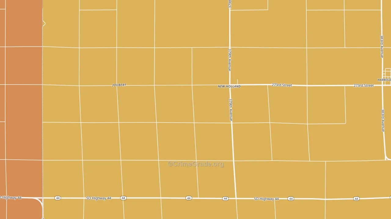 New Holland, SD Map of Drug-Related Crime Rates