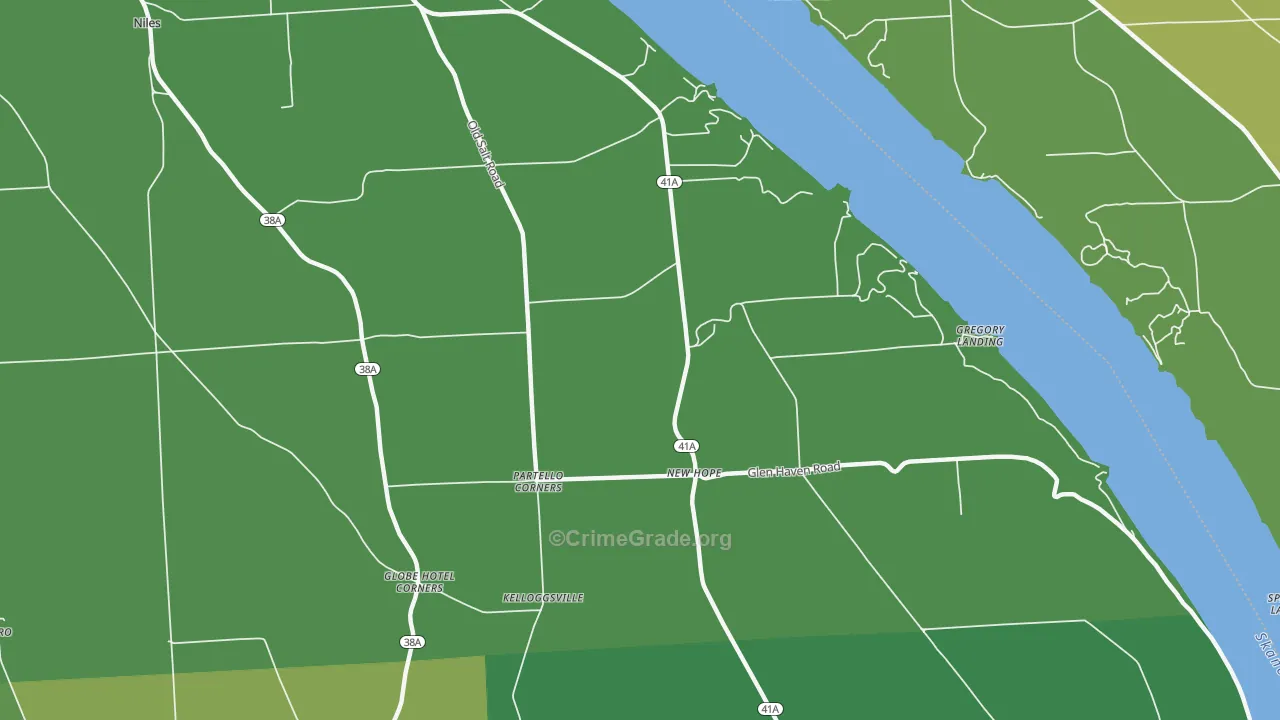 New Hope, NY Map of Drug-Related Crime Rates