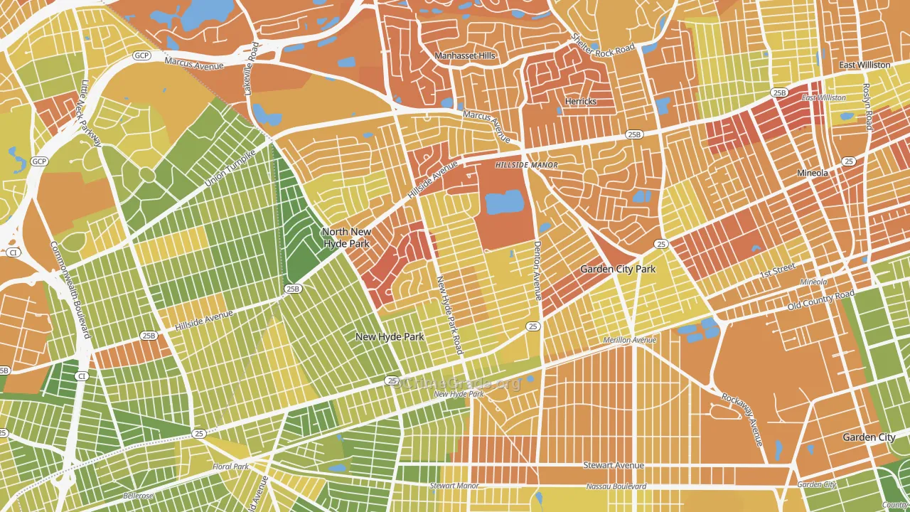 New Hyde Park, NY Map of Drug-Related Crime Rates