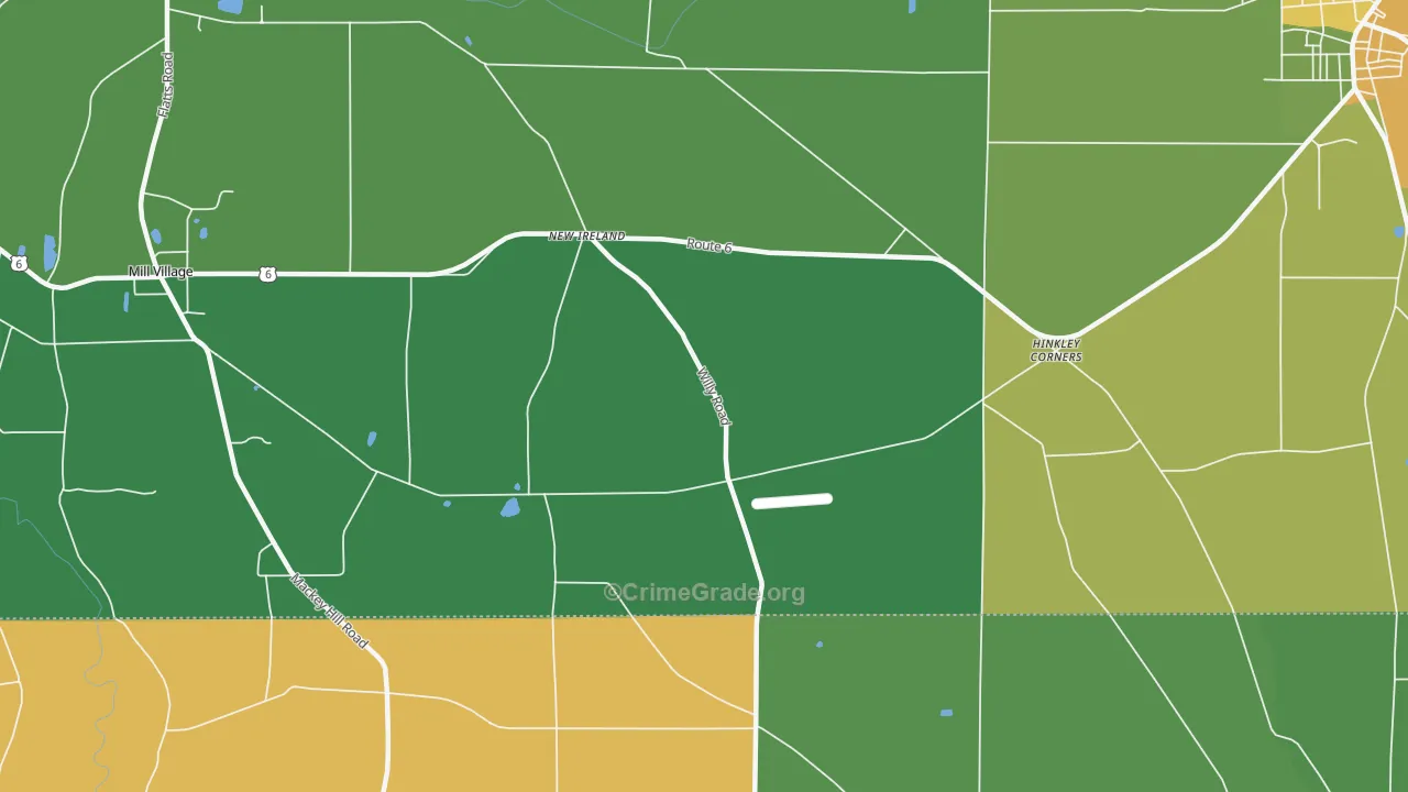 New Ireland, PA Map of Drug-Related Crime Rates