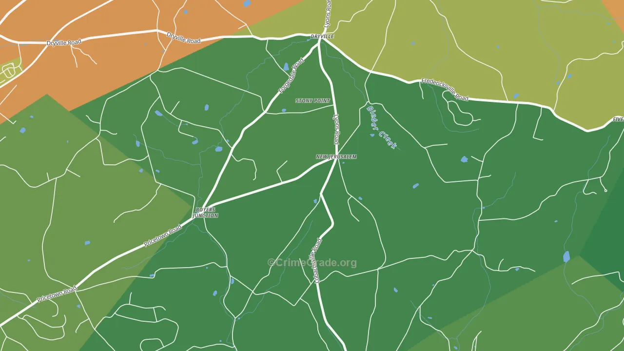 New Jerusalem, PA Map of Drug-Related Crime Rates