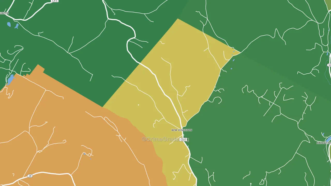 New Kingston, NY Map of Drug-Related Crime Rates