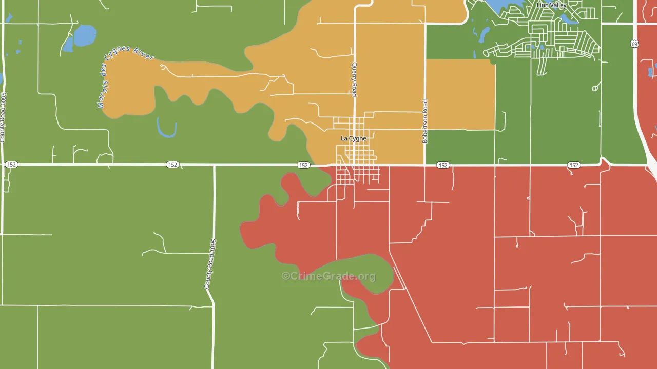 New Lancaster, KS Map of Drug-Related Crime Rates