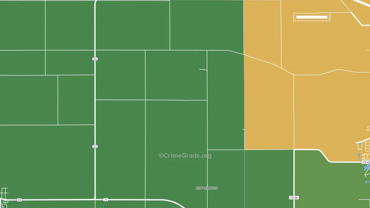 New Lebanon, IL Map of Drug-Related Crime Rates