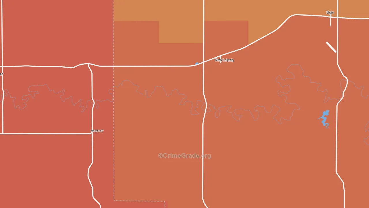 New Leipzig, ND Map of Drug-Related Crime Rates