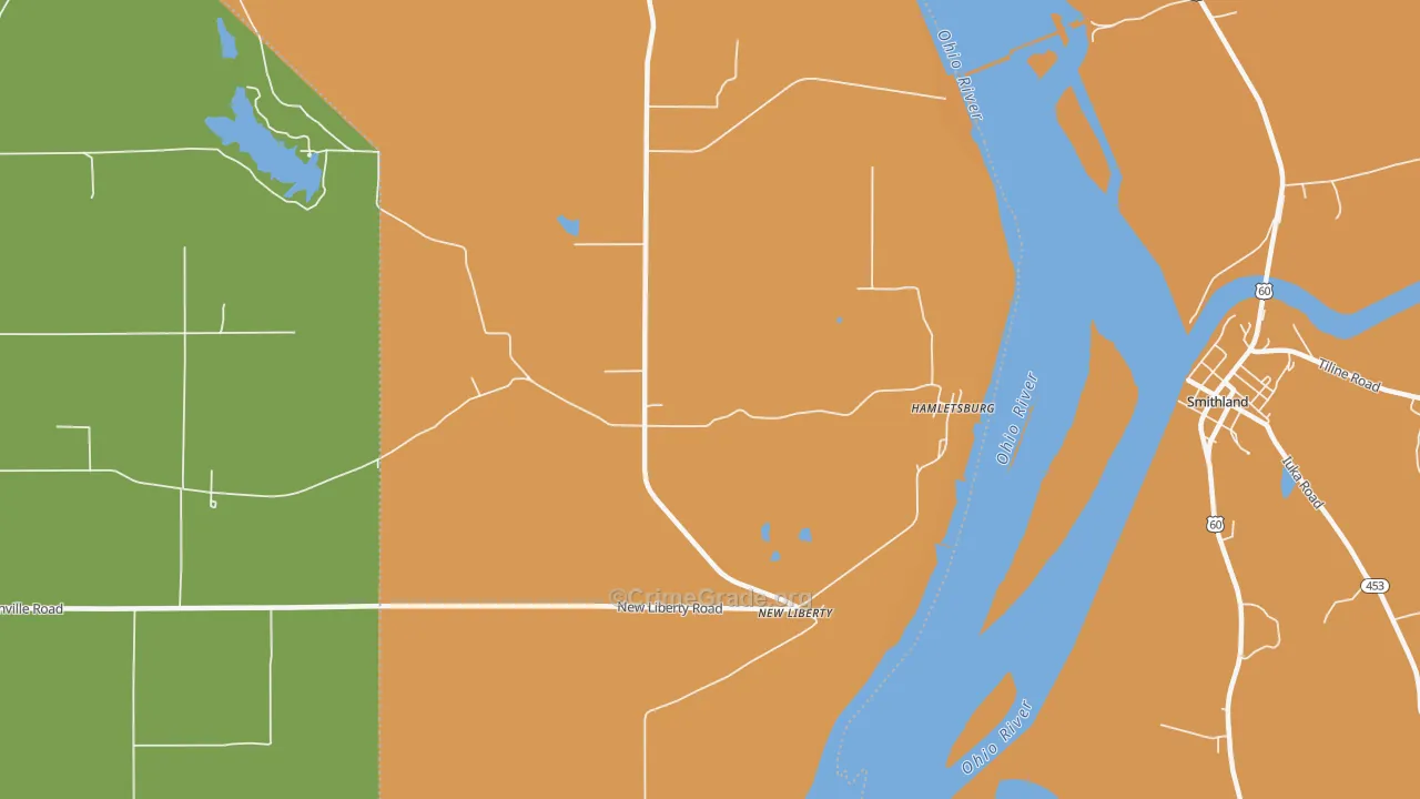 New Liberty, IL Map of Drug-Related Crime Rates