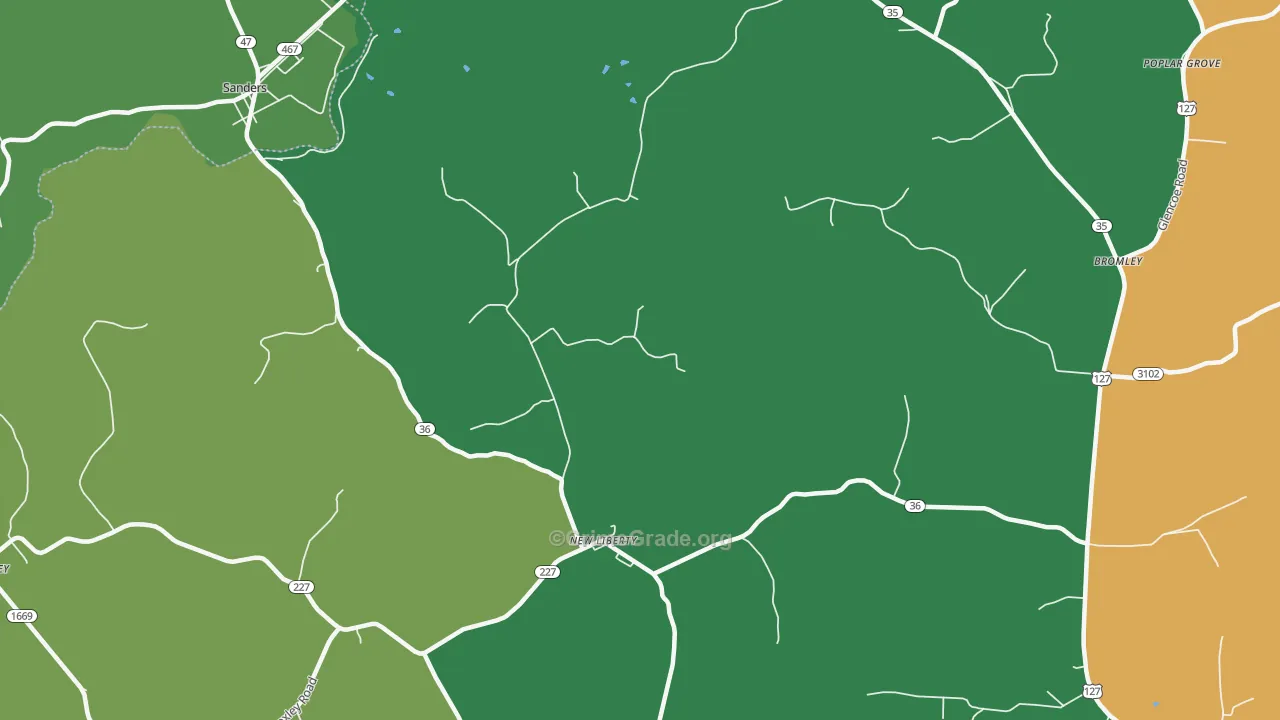 New Liberty, KY Map of Drug-Related Crime Rates