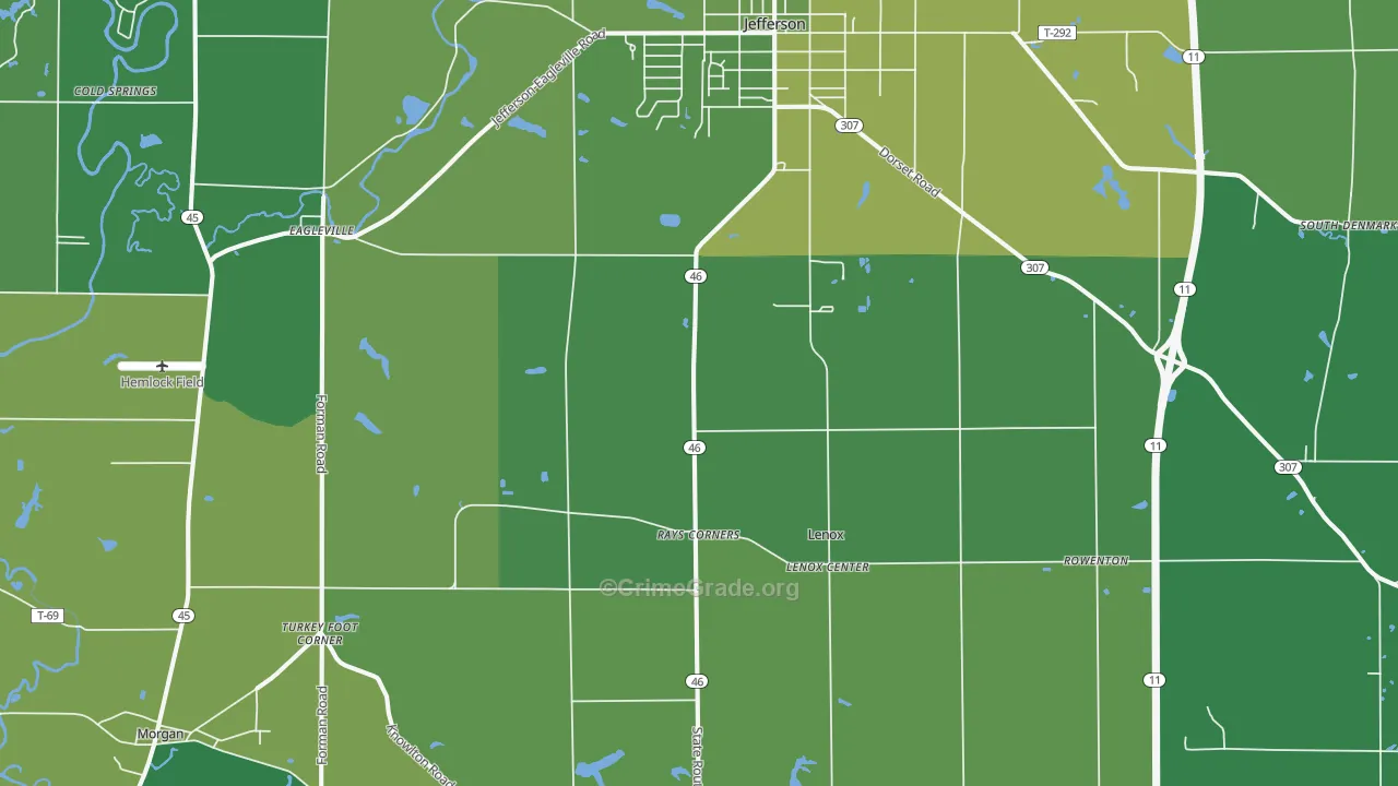 New Lyme, OH Map of Drug-Related Crime Rates