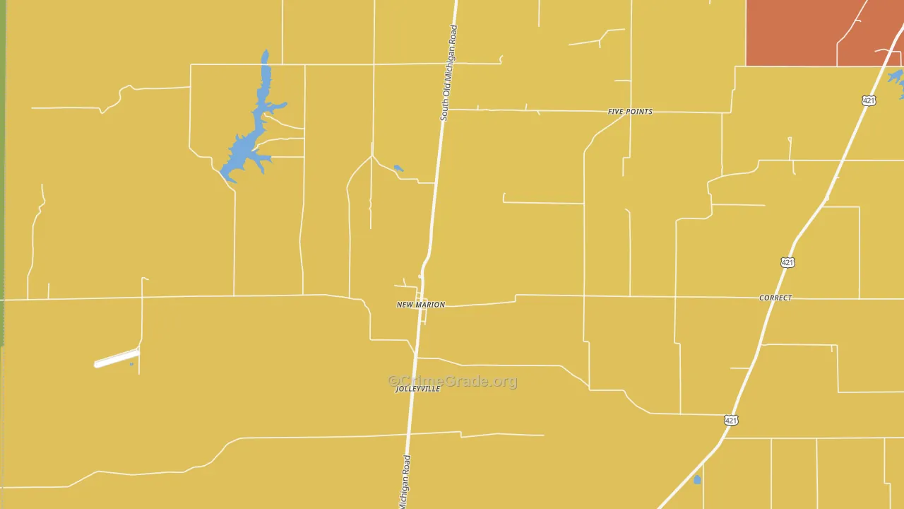 New Marion, IN Map of Drug-Related Crime Rates