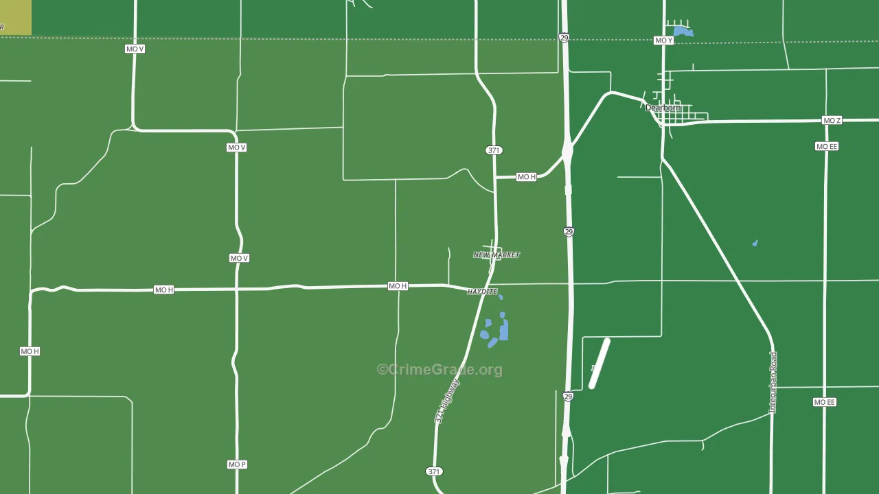 New Market, MO Map of Drug-Related Crime Rates