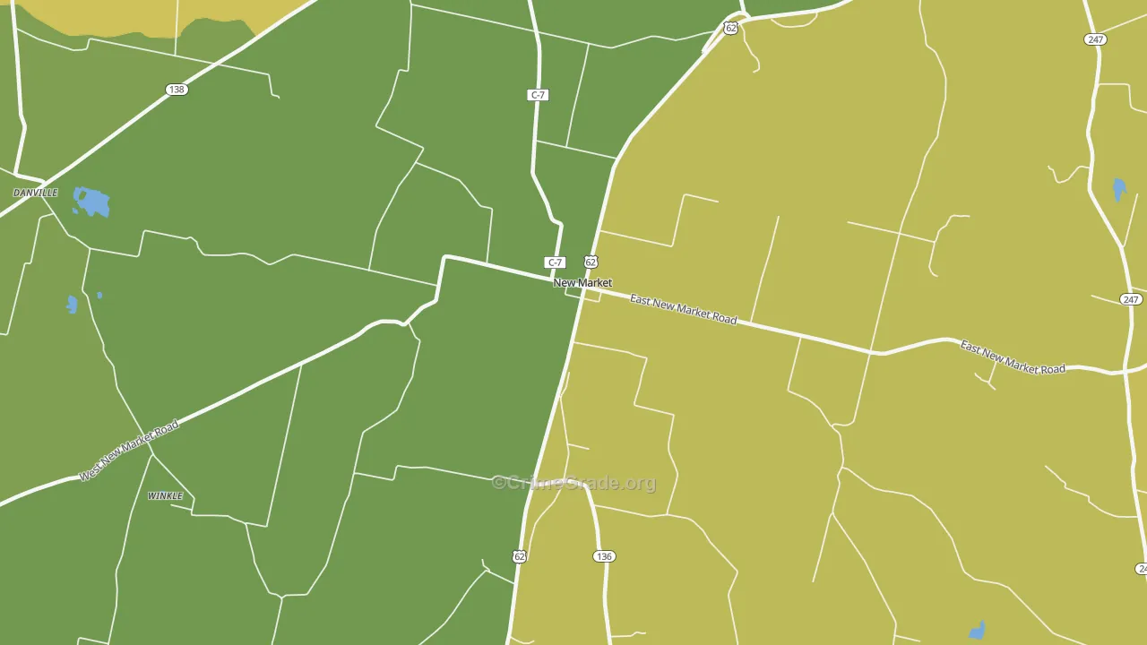 New Market, OH Map of Drug-Related Crime Rates