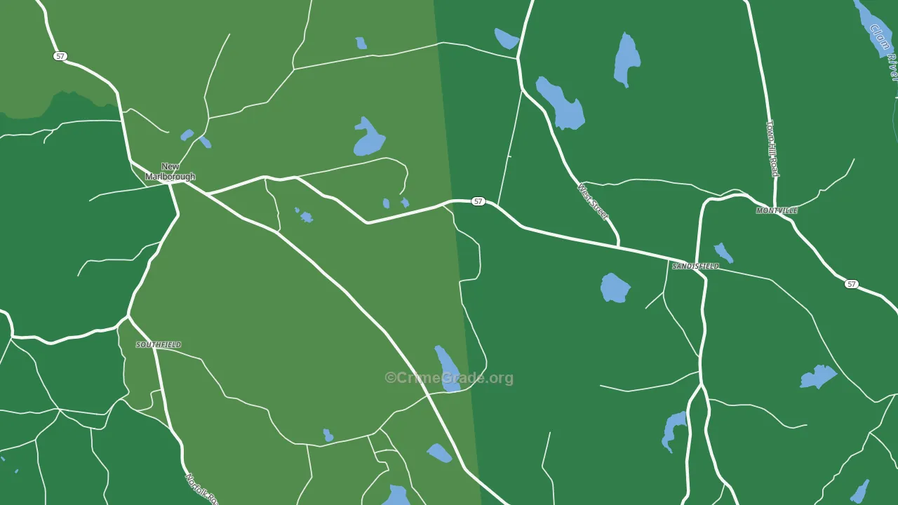 New Marlboro, MA Map of Drug-Related Crime Rates