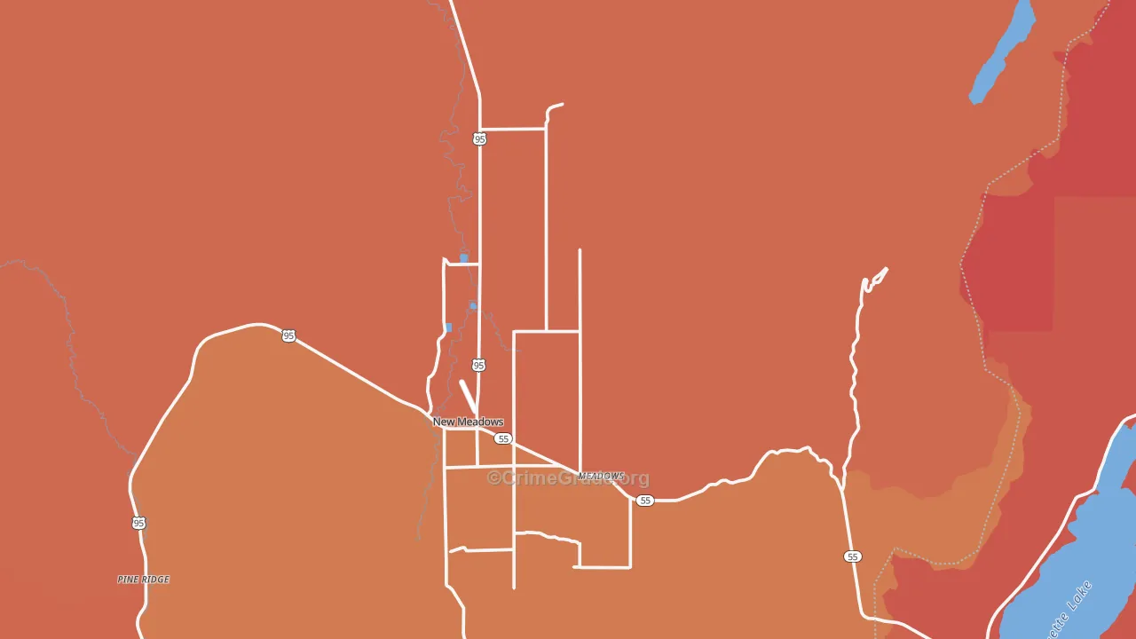 New Meadows, ID Map of Drug-Related Crime Rates