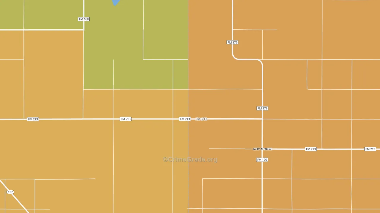 New Moore, TX Map of Drug-Related Crime Rates