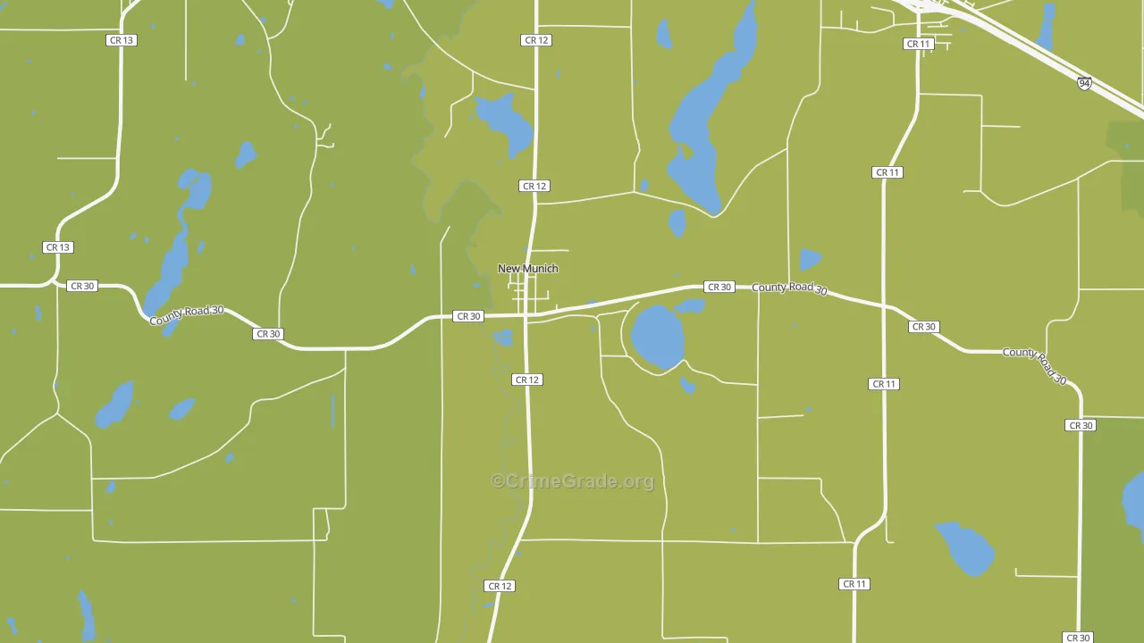 New Munich, MN Map of Drug-Related Crime Rates
