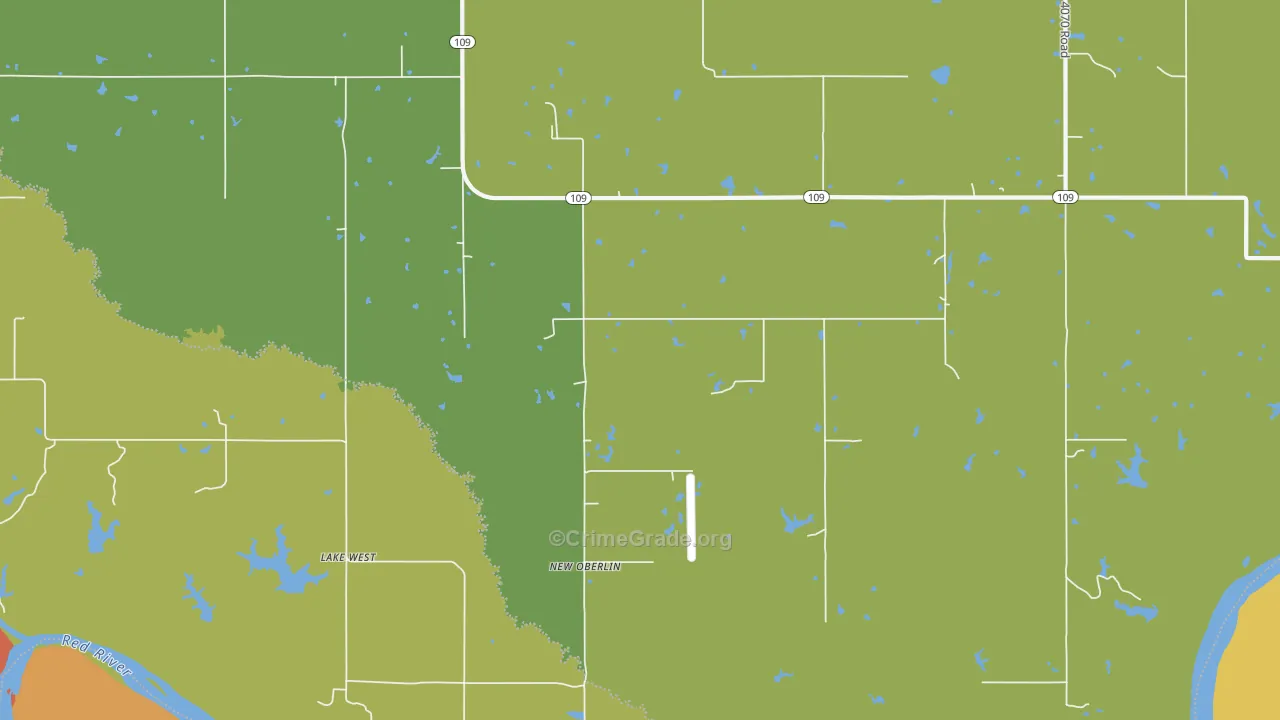 New Oberlin, OK Map of Drug-Related Crime Rates