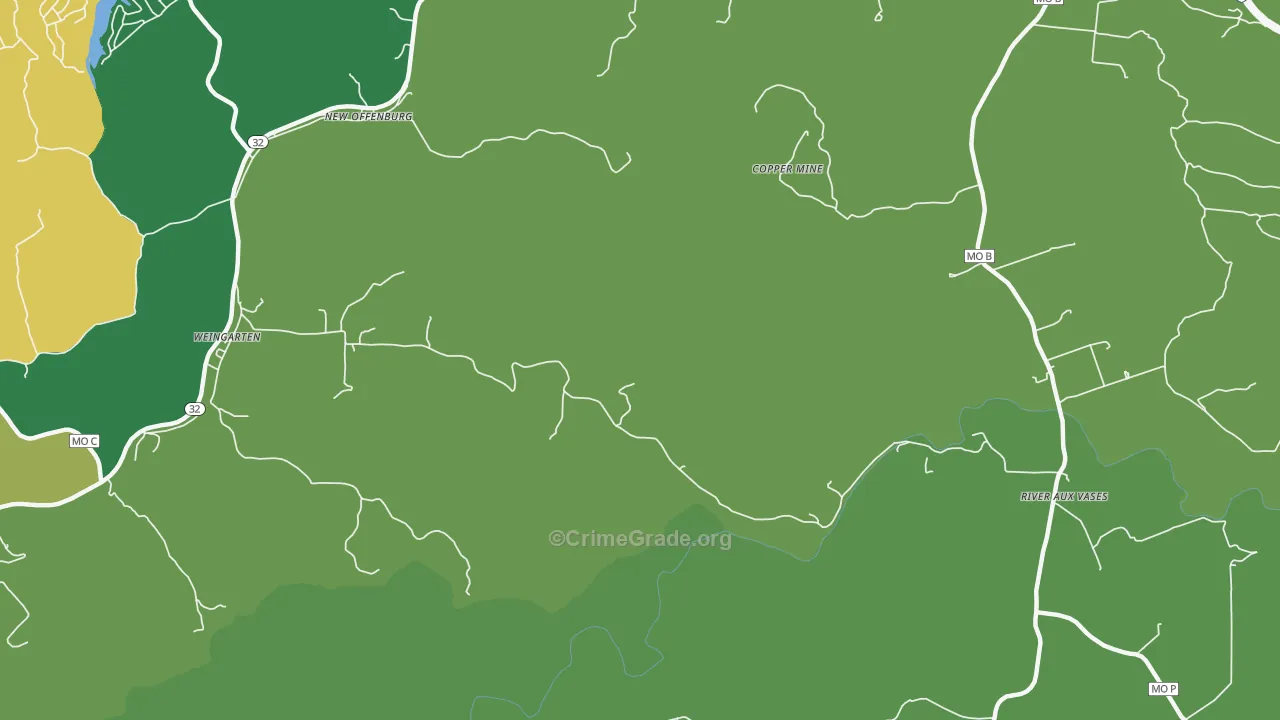 New Offenburg, MO Map of Drug-Related Crime Rates
