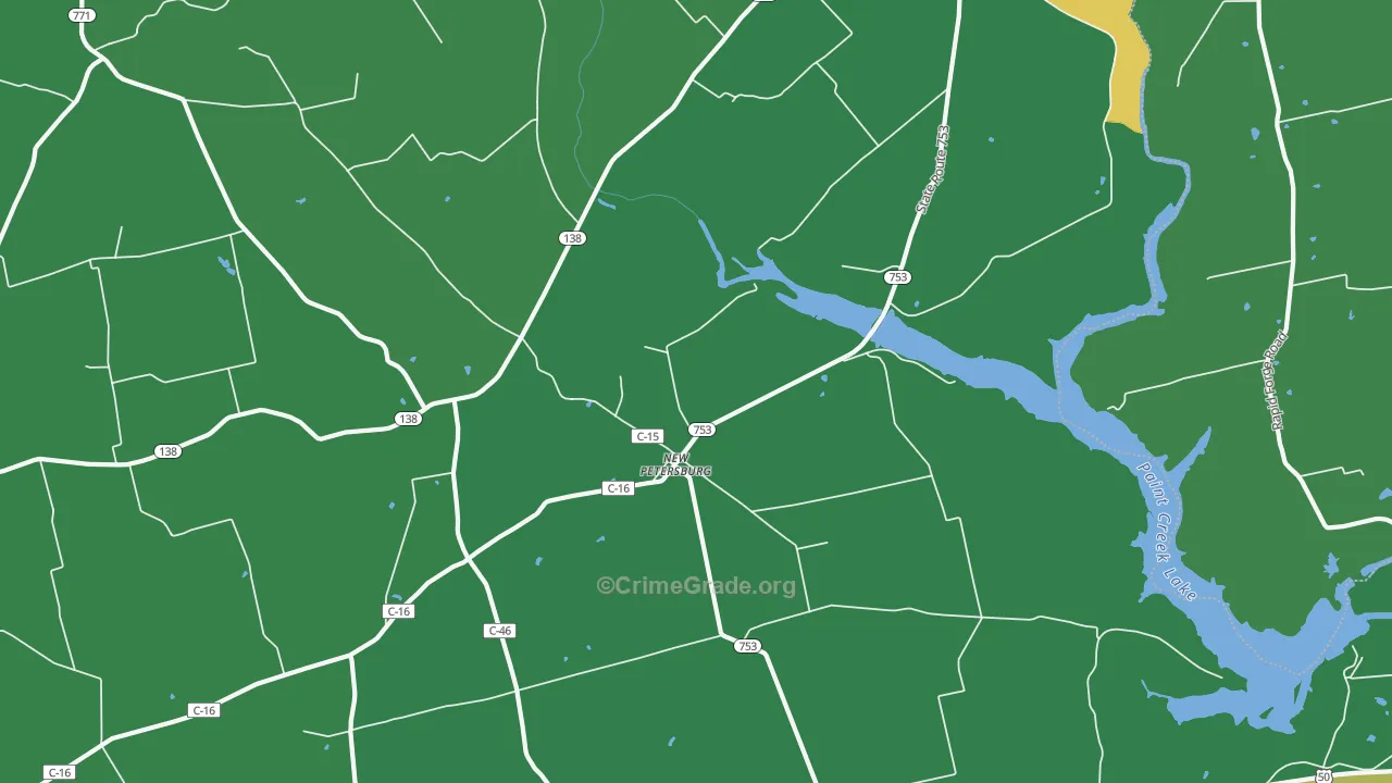 New Petersburg, OH Map of Drug-Related Crime Rates