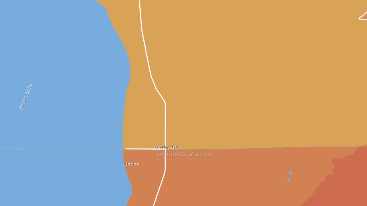 New Pine Creek, OR Map of Drug-Related Crime Rates