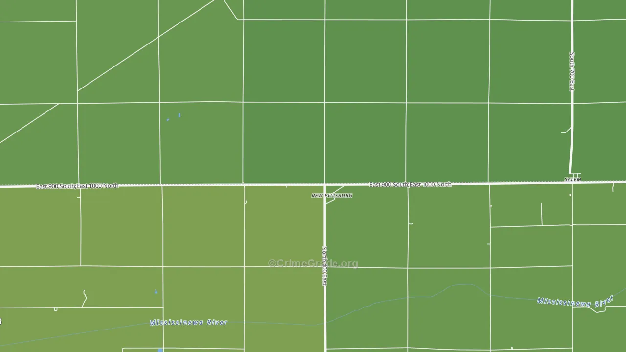 New Pittsburg, IN Map of Drug-Related Crime Rates