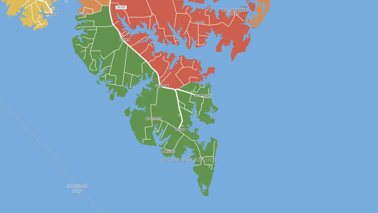 New Point, VA Map of Drug-Related Crime Rates