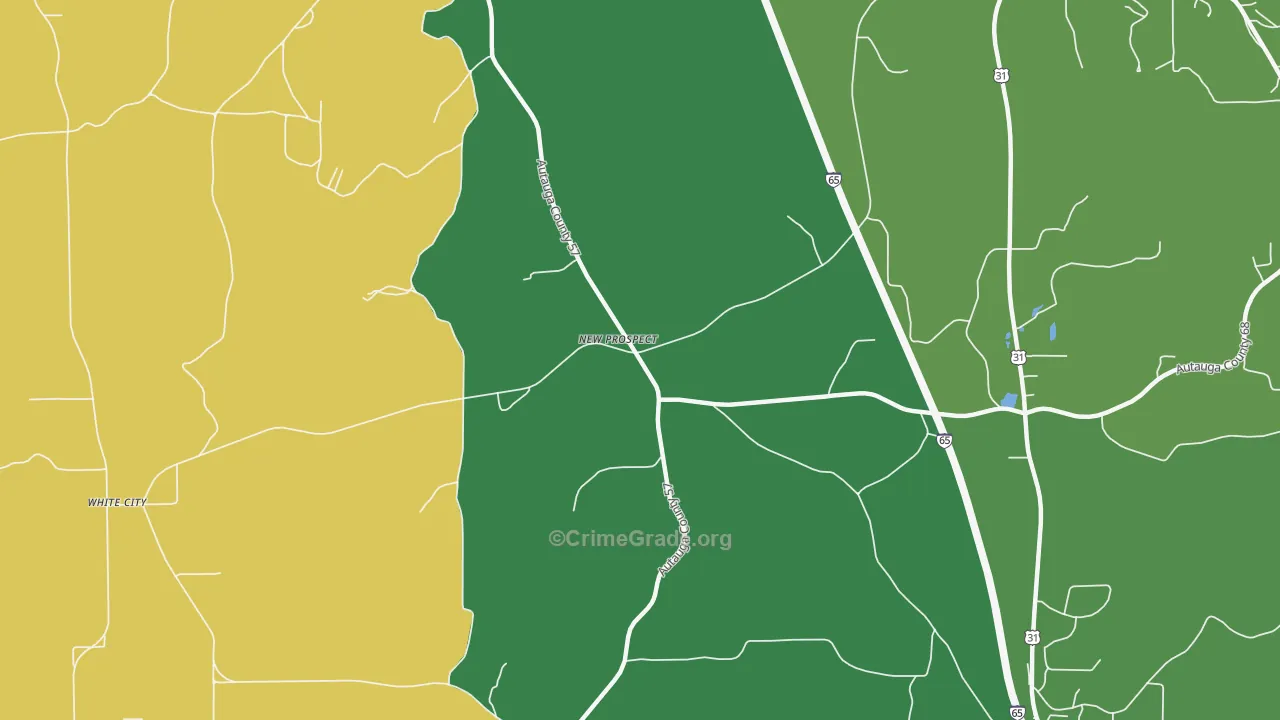 New Prospect, AL Map of Drug-Related Crime Rates