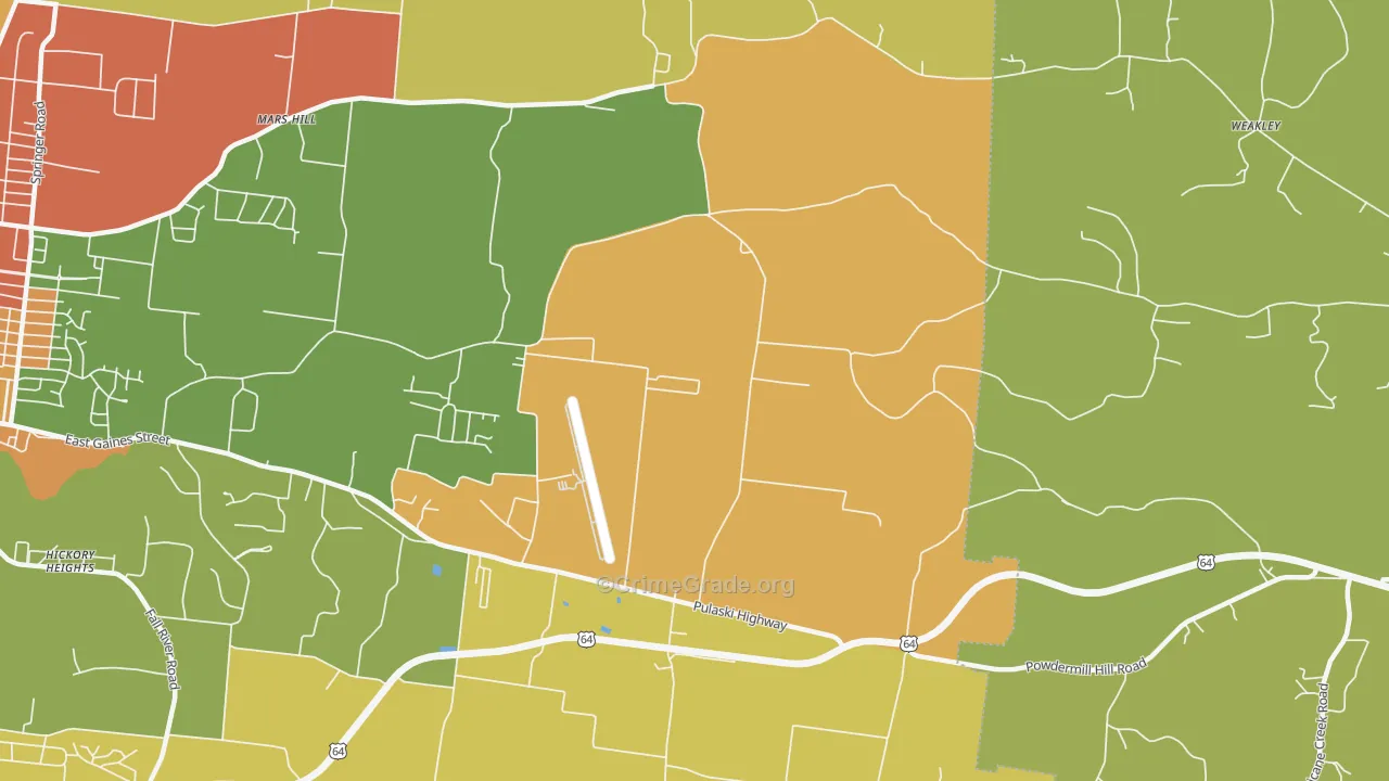 New Prospect, TN Map of Drug-Related Crime Rates