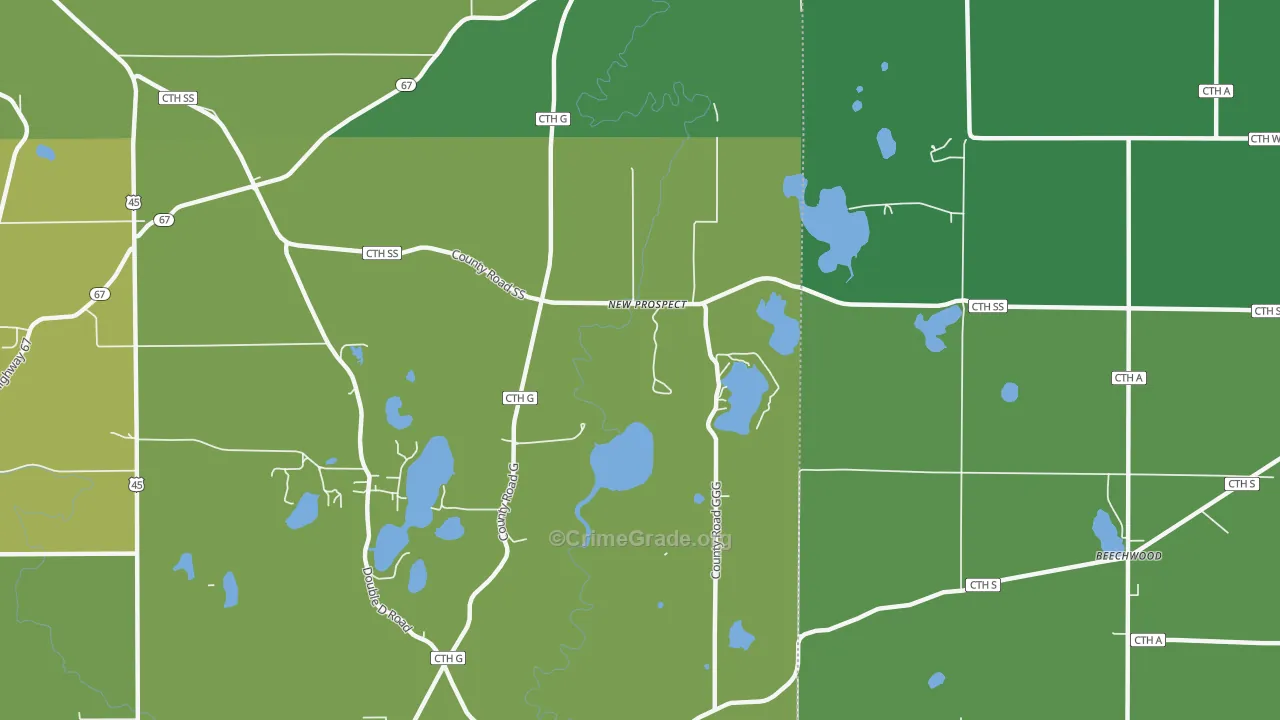 New Prospect, WI Map of Drug-Related Crime Rates