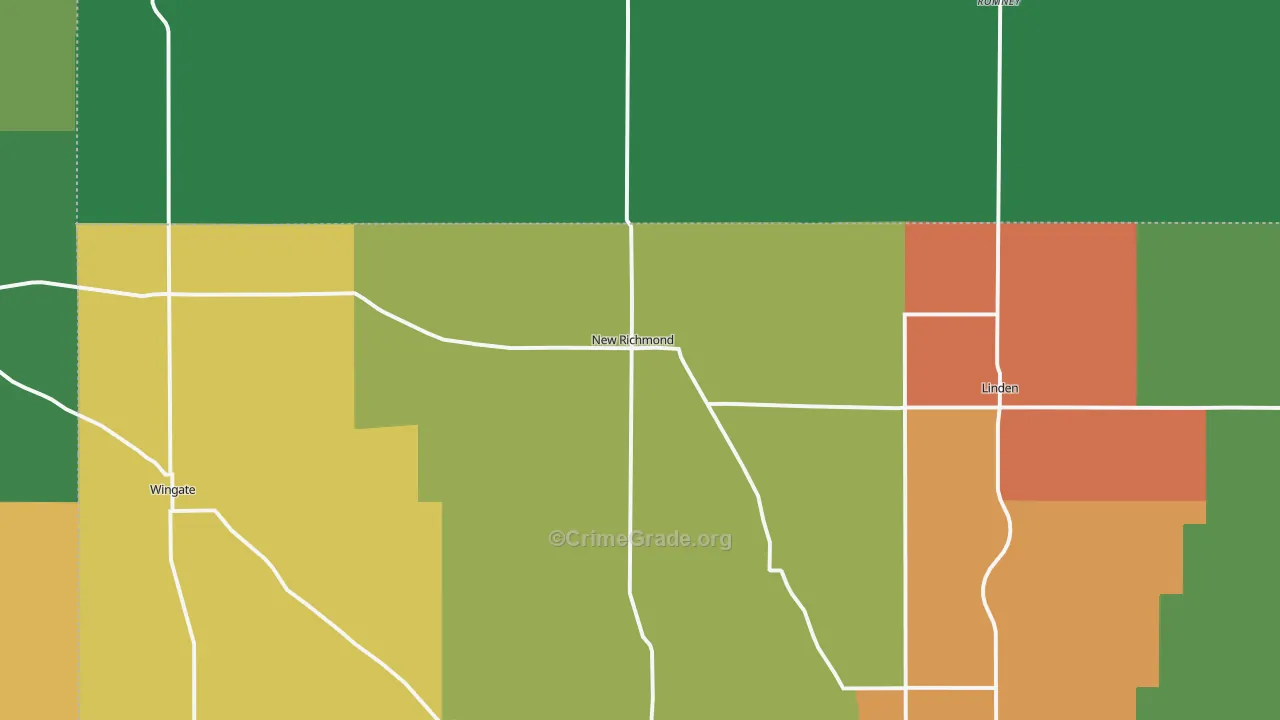 New Richmond, IN Map of Drug-Related Crime Rates