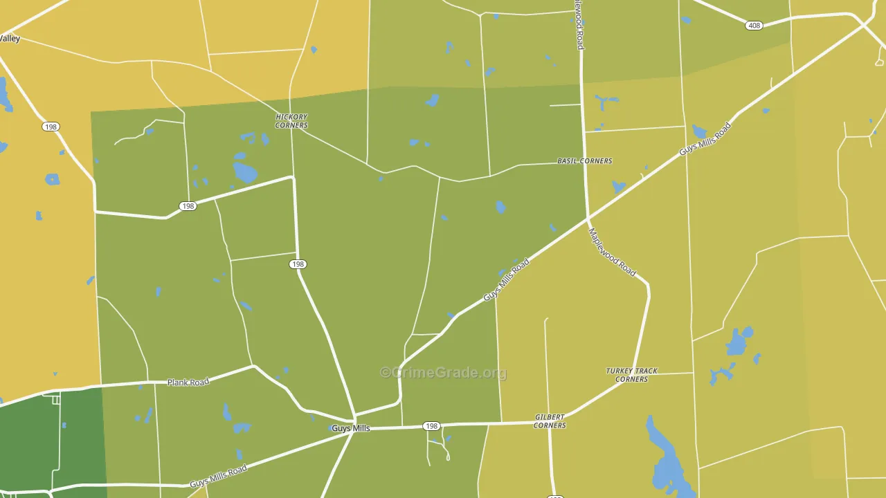 New Richmond, PA Map of Drug-Related Crime Rates