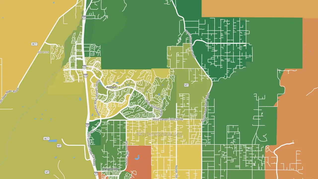 New River, AZ Map of Drug-Related Crime Rates