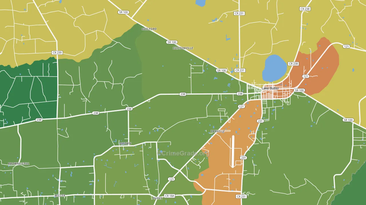 New River, FL Map of Drug-Related Crime Rates
