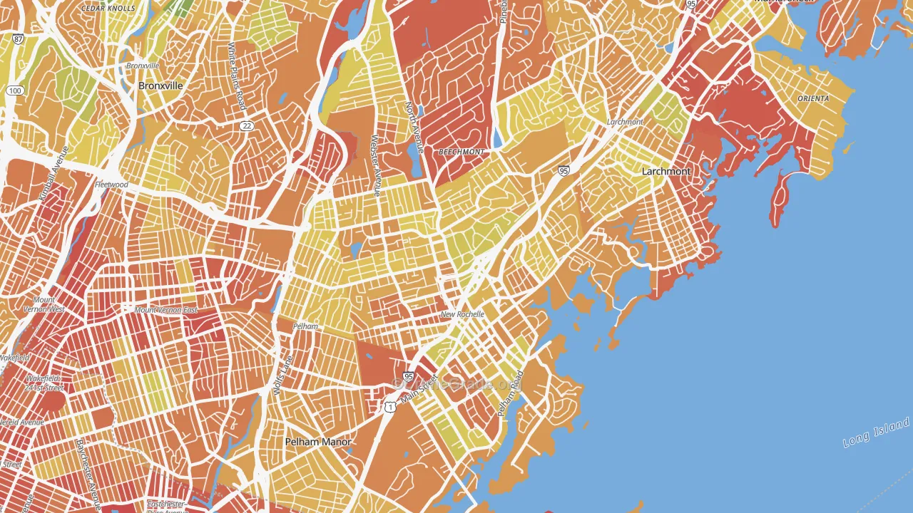 New Rochelle, NY Map of Drug-Related Crime Rates