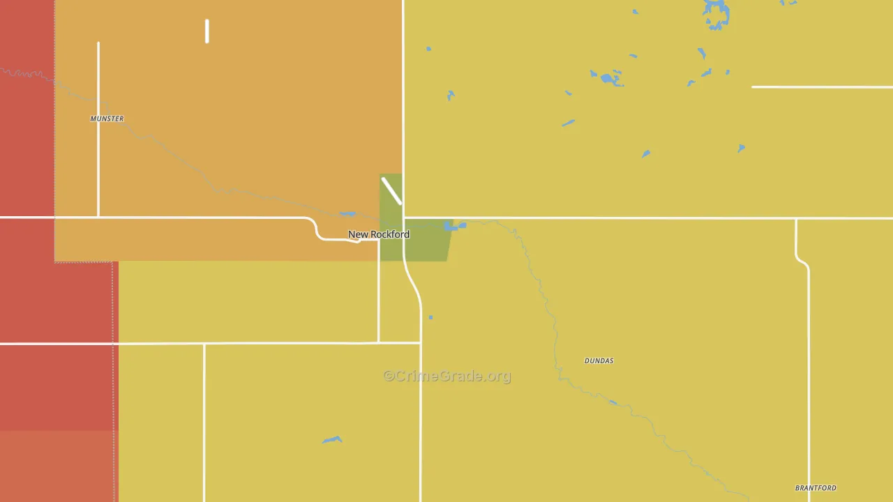 New Rockford, ND Map of Drug-Related Crime Rates