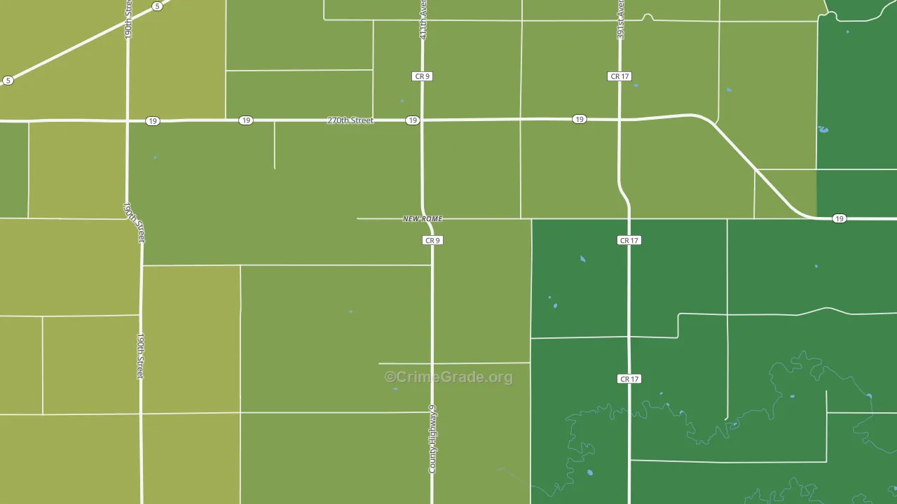 New Rome, MN Map of Drug-Related Crime Rates