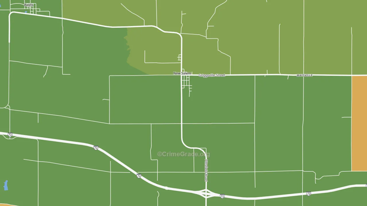 New Salem, IL Map of Drug-Related Crime Rates